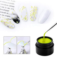 Load image into Gallery viewer, N/D 6PCS Luminous Spider Nail Gel Set, Glow in The Dark Poly Nail Extension Gel Kit, 8ml Nail Art Wire Drawing Polish, DIY Polish UV Nail Art Kit for Halloween Line DIY Manicure Art Decoration