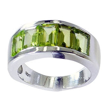Load image into Gallery viewer, 55Carat Natural Green Peridot Ring Band Men Bold August Birthstone Handmade Size 4,5,6,7,8,9,10,11,12