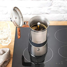 Load image into Gallery viewer, brim 6 Cup Moka Maker with Wood Pattern Handle