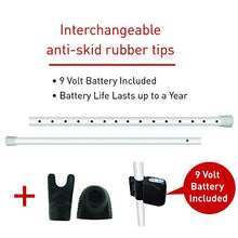 Load image into Gallery viewer, Securityman 2-in-1 Door Security Bar with Alarm & Sliding Door Stopper Security Bar with 120db Loud Alert Siren - Durable & Rugged Iron, Sturdy on Most Floors & Windows (Protects Against Scratches)