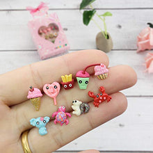 Load image into Gallery viewer, Minihope 30 pairs little girls earrings hypoallergenic,Cute Multiple Animal Donut Stud Earrings for Kids,Made with Polymer Clay,Best gifts for girls.