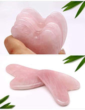 Load image into Gallery viewer, DEAYOKA Rose Quartz Gua Sha Tool - Asian Beauty Secret, for Facial Microcirculation/Removes Toxins/Prevents Wrinkles/Boost Radiance of Complexion - 100% Authentic & Genuine Rose Quartz