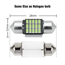 Load image into Gallery viewer, AUTOGINE 4PCS 6614F 6641 6612F 6615F F30-WHP TS-14V1CP 6614 LED Bulbs Festoon 28MM 29MM 1.1” Ice Blue 3014 15-EX Chipsets for Car Interior Dome Map Door Courtesy License Plate Lights