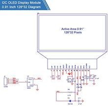 Load image into Gallery viewer, 5 Pieces I2C Display Module 0.91 Inch I2C OLED Display Module I2C OLED Screen Driver DC 3.3V~5V (White Display Color)