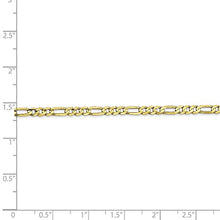 Load image into Gallery viewer, 10k Yellow Gold 3mm Concave Link Figaro Chain Anklet Ankle Beach Bracelet 7 Inch : Fine Jewelry For Women Gifts For Her