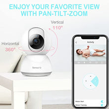 Load image into Gallery viewer, Sense-U Video Baby Monitor with Remote Pan-Tilt-Zoom Camera, 2-Way Talk, Night Vision, Background Audio, Motion Detection & No Monthly Fee (Compatible with Sense-U Baby Breathing Monitor)