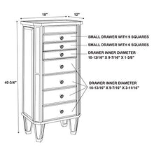 Load image into Gallery viewer, Powell Jewelry Armoire Wood, Silver Mirrored