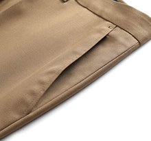 Load image into Gallery viewer, UNINUKOO Mens Pants Slim Fit Solid Color Dress Business Wedding Suit Pants US Size 38 GrassGreen