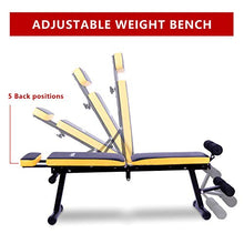 Load image into Gallery viewer, Antetek Adjustable Weight Bench Utility Exercise Workout Bench Flat/Incline/Decline Bench Press for Home Gym, Easy & Fast Folding