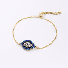 Load image into Gallery viewer, SENFAI Classics Evil Eye Adjustable Bracelet with Yellow Gift Box (1-1)