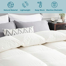 Load image into Gallery viewer, Bedsure 100% Cotton Down Comforter Full/Queen Size (88x88 inches) - Down and Feather Quilted Comforter, 50 OZ 700 Fill Power Washable All Season Bed Comforter - White Duvet Insert with Corner Tabs