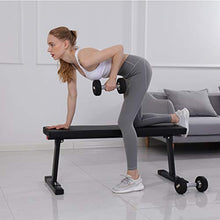 Load image into Gallery viewer, Mengping Flat Utility 600 lbs Foldable Capacity Weight Bench, 41'' Flat Bench Workout Utility Bench Capacity Sit Up Bench Weight Training and Abdominal Training Folding Bench【US Warehouse Shipment】