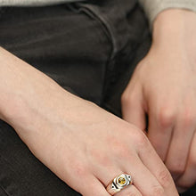 Load image into Gallery viewer, Gem Stone King Men's 925 Sterling Silver Yellow Citrine and Black Diamond Ring (1.53 Cttw, Gemstone Birthstone, Available 7,8,9,10,11,12,13) (Size 10)