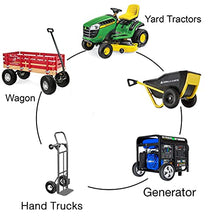 Load image into Gallery viewer, (2-Pack) AR-PRO 10-Inch Solid Rubber Tires and Wheels - Replacement 4.10/3.50-4” Tires and Wheels with 5/8” Axle Bore Hole, and Double Sealed Bearings - Perfect for Gorilla Carts