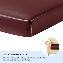 Load image into Gallery viewer, subrtex Leather Separate Cushion Covers Breathable Sofa Seat Slipcpvers for 1-2-3-4 Seaters Stretch Replacement for Furniture Protector (Small, Wine)