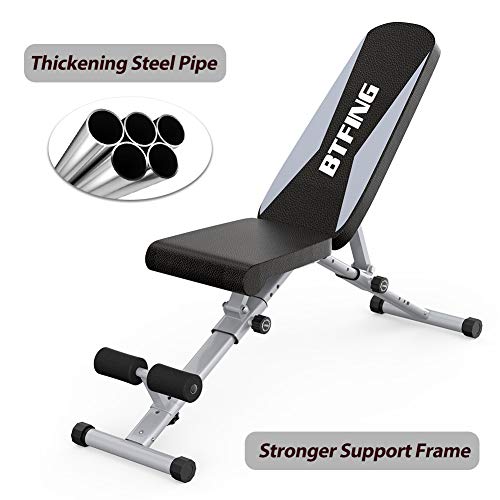 BangTong&Li Adjustable Bench,Utility Weight Bench for Full Body Workout-  Multi-Purpose Foldable