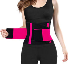 Load image into Gallery viewer, Waist Trainer Belt for Women & Man - Waist Cincher Trimmer Weight Loss Ab Belt - Slimming Body Shaper Belt (Hot Pink, Medium)