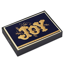 Load image into Gallery viewer, Hallmark Boxed Holiday Cards, Embossed Gold Joy (12 Cards and 13 Envelopes)