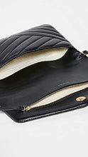 Load image into Gallery viewer, Tory Burch Women's Kira Chevron Clutch, Black, One Size