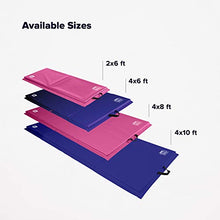 Load image into Gallery viewer, We Sell Mats 4 ft x 10 ft x 2 in Personal Fitness & Exercise Mat, Lightweight and Folds for Carrying, Purple/Pink