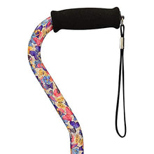 Load image into Gallery viewer, NOVA Medical Products NOVA Sugarcane, Walking Cane with All Terrain Rubber Quad Tip Base and Carrying Strap, Butterfly Symphony Design