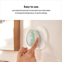 Load image into Gallery viewer, Google Nest Thermostat - Smart Thermostat for Home - Programmable Wifi Thermostat - Snow