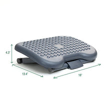 Load image into Gallery viewer, Mind Reader Comfy Rest, Ergonomic Foot, Pressure Relief for Comfort, Back, and Body, 3 Height, Black