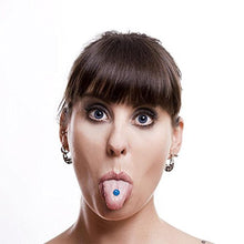 Load image into Gallery viewer, Tongue Rings, CrazyPiercing 110pcs 14G Surgical Steel Nipple Straight Barbells with Assorted Colors Acrylic Ball, Wearable Bar Length 5/8" Tongue Body Piercing Jewelry
