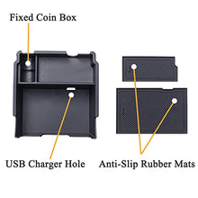 Load image into Gallery viewer, JKCOVER Center Console Organizer Tray Compatible with 2017-2022 Subaru Impreza and 2018-2022 Subaru Crosstrek, ABS Material Insert Armrest Storage Box Accessories, with Black Rubber Trim