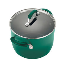 Load image into Gallery viewer, Rachael Ray Porcelain Enamel Aluminum Nonstick 14 piece Cookware Set (Fennel Green)