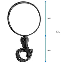 Load image into Gallery viewer, Accmor Bike Mirrors,2pcs Bicycle Cycling Rear View Mirrors, Adjustable 360 Rotatable Handlebar Glass Rearview Bicycle Mirrors for Road Mountain Bike