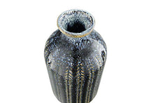 Load image into Gallery viewer, Creative Co-Op Embossed Stoneware Reactive Glaze Finish (Set of 3 Sizes) Vase Set, Blue