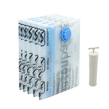 Load image into Gallery viewer, AmazonBasics Vacuum Compression Storage Bags with Hand Pump - Large, 5-Pack