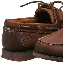 Load image into Gallery viewer, Clarks Men's Port View Boat Shoe, Mahogany Leather, 80 M US