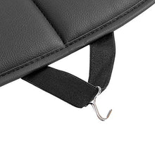 Load image into Gallery viewer, Motor Trend Black Faux Leather Car Seat Covers for Front Seats, 2-Pack – Padded Car Seat Cushions with Storage Pockets, Premium Interior Covers for Auto Truck Van SUV