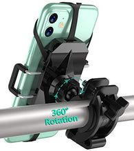 Load image into Gallery viewer, Bovon Bike Phone Mount with 360 Rotation, Anti-Shake Adjustable Motorcycle Phone Mount for Bicycle & Scooter, Compatible with iPhone SE/11 Pro Max/11 Pro/11/XS/XS Max/XR/8, Samsung S20/S20 Plus