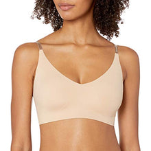 Load image into Gallery viewer, Calvin Klein Women's Invisibles Wirefree Lightly Lined Triangle Bralette, Bare, M
