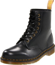 Load image into Gallery viewer, Dr. Martens Vegan 1460 Smooth Black Combat Boot, Fleix Rub, 5 UK/US Women's 7 D US