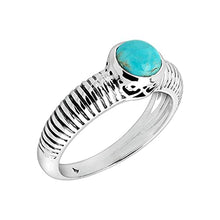 Load image into Gallery viewer, Silpada 'Blue Ridge' Reconstituted Mojave Turquoise Ring in Sterling Silver, Size 9