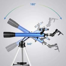 Load image into Gallery viewer, TELMU Telescope, 60mm Aperture Astronomical Refractor Telescope for Kid and Beginner Adults- Portable Travel Telescope with Tripod, Phone Adapter and Finders Scope