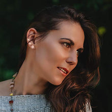 Load image into Gallery viewer, 14K Solid Gold Ball Stud Earrings (3-Pair-Pack) 3MM 4MM and 5MM - Choose a Color (White)