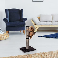 Load image into Gallery viewer, Max & Marlow Cat Scratch Post 26" | Tall Cat Scratcher Post with Sisal Rope | Features Hanging & Spring Toy | Great for All Indoor Cat Breeds & Sizes
