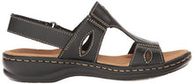 Load image into Gallery viewer, Clarks Women's Leisa Lakelyn Flat Sandal, Black Leather, 8 N US
