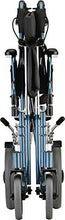 Load image into Gallery viewer, NOVA Bariatric Transport Chair with Locking Hand Brakes, Heavy Duty and Extra Wide Wheelchair with Removable & Flip Up Arms for Easy Transfer, Anti-Tippers Included, 400 lb. Weight Capacity, Blue
