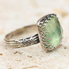 Load image into Gallery viewer, Phonphisai shop Superb Women 925 Silver Natural Gemstone Peridot Moonstone Wedding Ring Size6-10 (8)