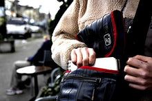 Load image into Gallery viewer, Alchemy Goods Haversack Satchel Messenger Bag, Made from Recycled Bike Tubes, Coal/One Size