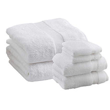 Load image into Gallery viewer, Charisma Hygro Cotton Towels Bundle | Includes: 2 Luxury Bath Sheet Towels, 2 Hand Towels & 2 Washcloths | Quality, Ultra Soft Towel Set | 6 Pieces (White)