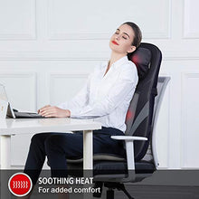 Load image into Gallery viewer, SNAILAX Shiatsu Back Massager with Heat -Deep Kneading Massage Chair Pad with Adjustable Intensity, Shiatsu Chair Massager to Relax Full Body Muscle