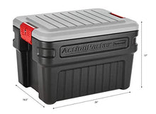 Load image into Gallery viewer, Rubbermaid ActionPacker️ 24 Gal Lockable Storage Bins Pack of 2, Industrial, Rugged Storage Containers with Lids