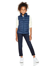 Load image into Gallery viewer, Amazon Essentials Girl's Lightweight Water-Resistant Packable Puffer Vest, Navy, Medium